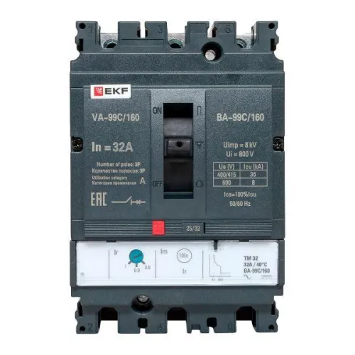 Выключатель автоматический 3п 160/32А 36кА ВА-99C Compact NS PROxima EKF mccb99C-160-32 фото 4