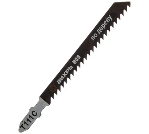 Пилка для лобзика Т111C по дереву грубый рез 100х75мм (блист.2шт) Вихрь 73/10/5/7 фото 2