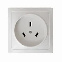 Розетка 1-м ОП 32А 250В IP20 2P+N для плиты с заземл. бел. Universal 5314