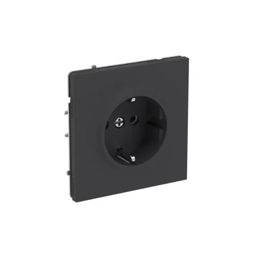 Розетка силовая KANT 2P+E защ. шторки черн. уголь DKC 7012003 фото 3