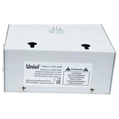 Стабилизатор напряжения U-DTRS-1000W 1ф 1кВА релейный ультратонкий настен. Uniel UL-00010577 фото 3
