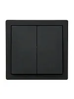 Выключатель 2-клав. LETO черн. бархат LEZARD 752-4200-101