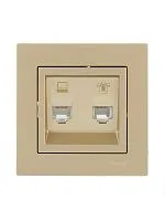 Розетка компьютер+телефон VESNA зол. LEZARD 742-3688-143