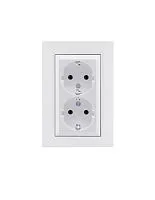 Розетка 2-я Karea RIZZ с заземл. бел. Makel 88001082