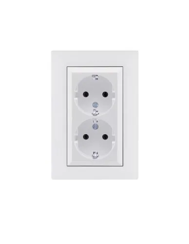 Розетка 2-я Karea RIZZ с заземл. бел. Makel 88001082