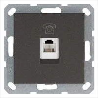 Розетка телефонная 1-м RJ11 механизм мокко JasmartG6101Z