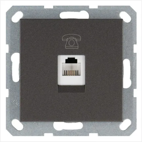 Розетка телефонная 1-м RJ11 механизм мокко JasmartG6101Z