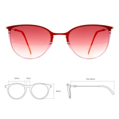 Очки солнцезащитные модель 04 титан с красн. линзами красн. DKC TCSDTM53010003 фото 4