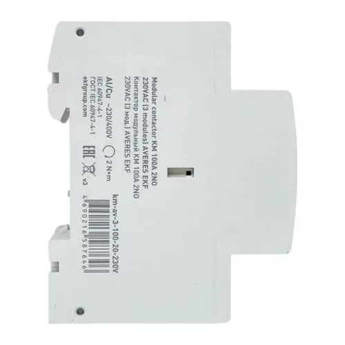 Контактор модульный КМ 100А 2NО 230В AC (3 мод.) AVERES EKF km-av-3-100-20-230V фото 8