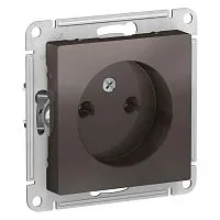 Розетка 1-м СП AtlasDesign 16А IP20 без заземл. без защ. шторок механизм мокко SE ATN000641