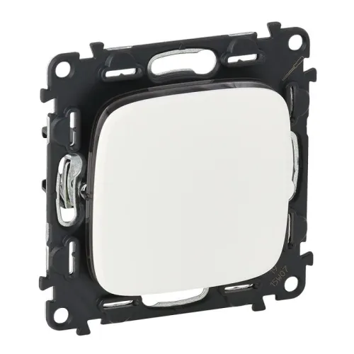 Переключатель 1-кл. СП Valena Allure 10А IP20 250В 10AX с лицев. панелью безвинтов. зажимы механизм бел. Leg 752706 фото 2