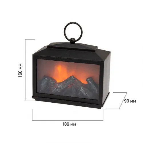Камин светодиодный "Сканди" 18х9х16см эффект живого огня элементы питания 3хC (не в компл.) Neon-Night 511-033 фото 2