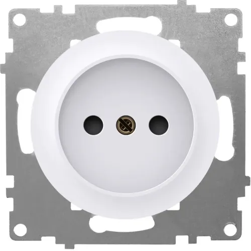 Розетка 1-м СП Florence 16А IP20 без заземл. винтов. клеммы механизм бел. (1E10301300) OneKeyElectro 2172766