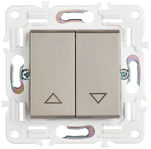 Выключатель жалюзи SKANDY 10А SK-V12Sh шампань IEK SK-V15-0-10-K37 фото 2