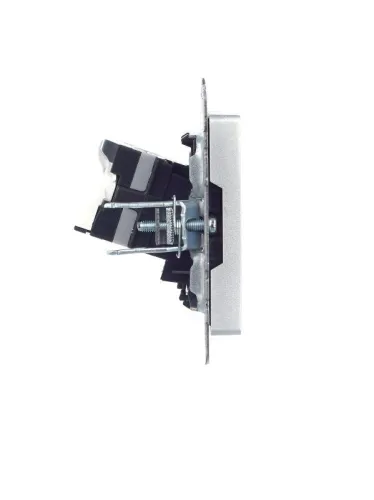 Розетка компьютерная СП RJ45 кат.5E BRITE РК10-БрА механизм алюм. IEK BR-K10-1-K47 фото 4