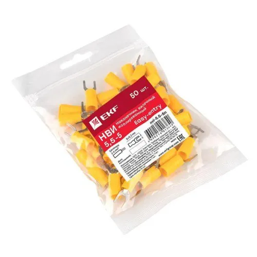Наконечник вилочный изол. НВИ 6.0-5 (уп.50шт) EKF nvi-5.5-5n фото 4