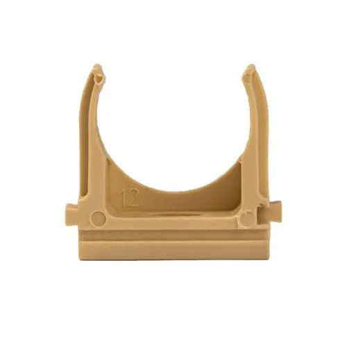 Держатель для труб (клипса) d25мм свет. дерево (уп.10шт) Plast EKF derj-z-25w фото 7