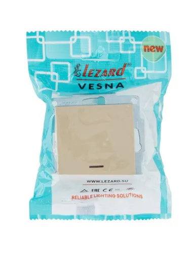 Выключатель с подсветкой VESNA зол. LEZARD 742-3688-111 фото 2