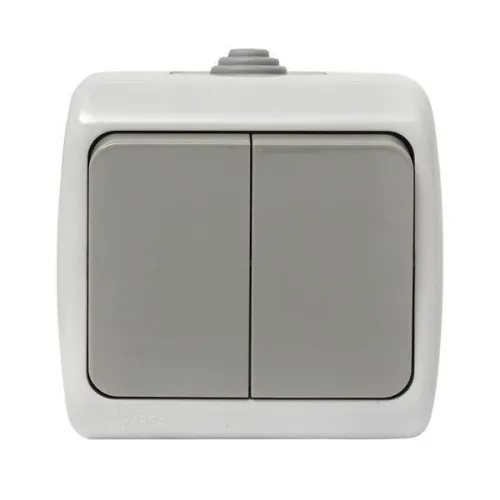 Выключатель 2-кл. ОП Мурманск 10А IP54 сер. EKF EFV10-023-30-54 фото 6