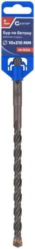 Бур по бетону Profi двойн. резьба SDS-Plus 10х210мм Cutop 40-10210 фото 2
