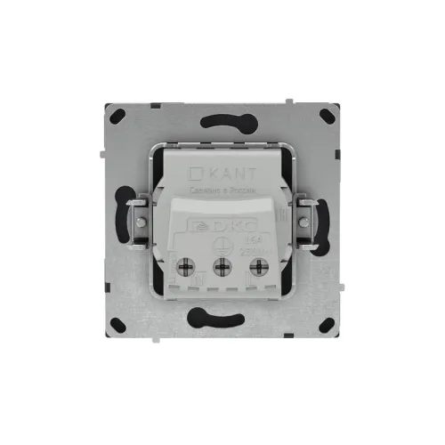 Розетка силовая KANT 2P+E без шторки черн. уголь DKC 7012033 фото 3
