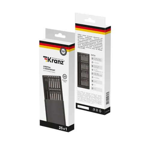 Набор отверток для точных работ RA-03 25 предметов Kranz KR-12-4753 фото 4