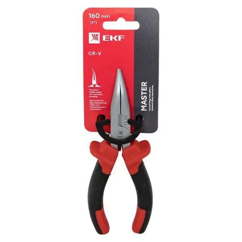 Длинногубцы изогнутые 160мм Master Basic EKF dgi-160-mas фото 4