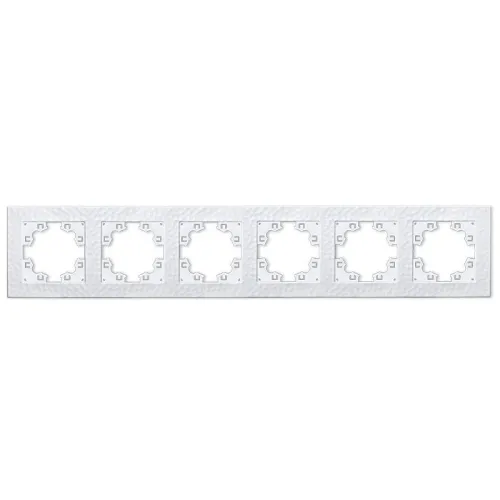 Рамка 6-м Афина фактурная универс. бел.Universal A11043