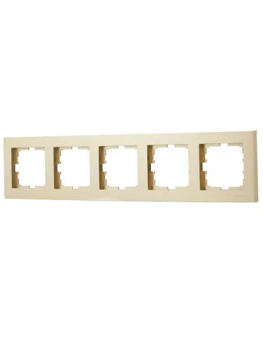 Рамка 5-м VESNA горизонт. без вставки зол. LEZARD 742-3600-150