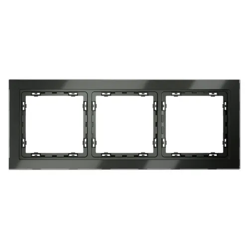 Рамка 3-м S70 стеклян. титан Voltum VLS110306