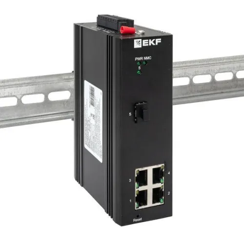 Коммутатор управляемый промышленный уровня L2 ML2-1GX/SFP-4GTP 1 порт 1000Base-X SFP 4 порта 10/100/1000Base-T(X) RJ45 c PoE монтаж на DIN-рейку TSX EKF TSX-ML2-1GX/SFP-4GTP фото 6