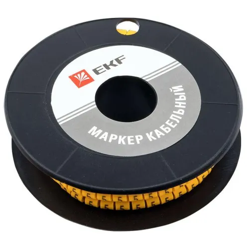 Маркер каб. 6.0кв.мм "5" (ЕС-3) (уп.350шт) EKF plc-KM-6-5 фото 3