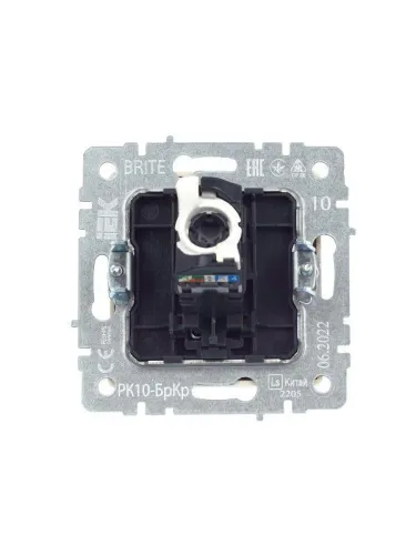 Розетка компьютерная СП RJ45 кат.5E BRITE РК10-БрКр механизм беж. IEK BR-K10-1-K10 фото 6