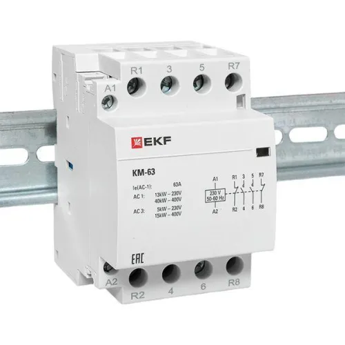 Контактор модульный КМ 63А 2NО+2NC (3 мод.) PROxima EKF km-3-63-22 фото 5