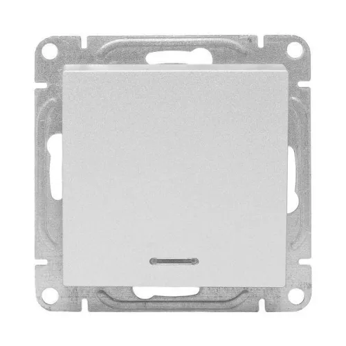 Выключатель 1-кл. СП Эпика с подсветкой механизм алюм. EKF UP1-SWA-14 фото 5