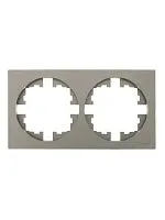 Рамка 2-м OSEN горизонт. квадрат титан LEZARD 743-3700-147