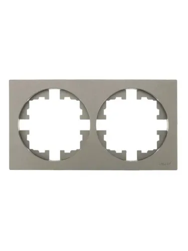 Рамка 2-м OSEN горизонт. квадрат титан LEZARD 743-3700-147