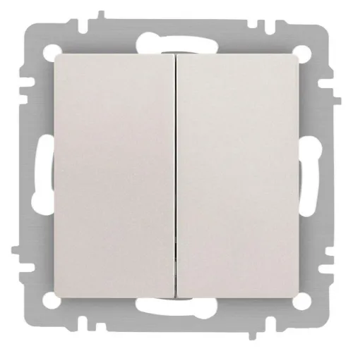 Выключатель 2-кл. СП Accent 6-104-06 10А IP20 250В AL/CU перламутр. Intro Б0063491