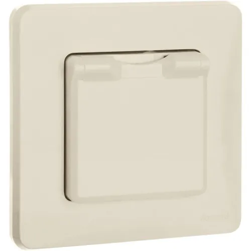 Розетка 1-м СП Inspiria 16А IP44 250В 2P+E защ. шторки с крышкой немецк. стандарт механизм сл. кость IEK 673741 фото 2