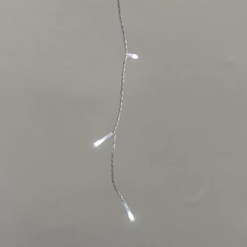 Гирлянда светодиодная Айсикл (бахрома) 25х0.6м 588LED бел. IP44 230В c эффектом мерцания провод прозр. Neon-Night 255-595 фото 6