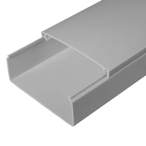 Кабель-канал 100х40 L2000 с двойн. замком RAL 7035 сер. Промрукав PR03.0081