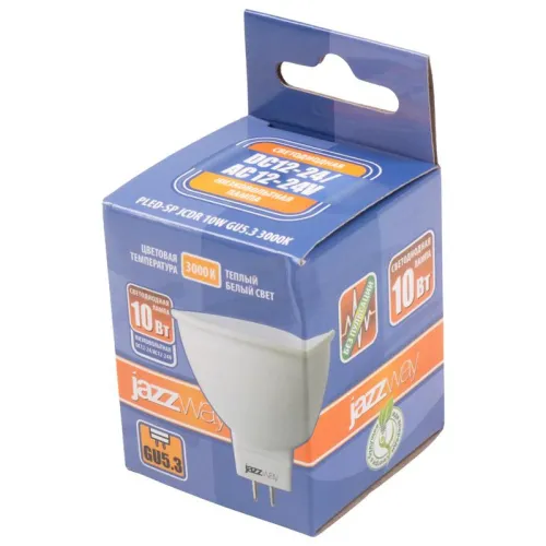 Лампа светодиодная низковольтная PLED-SP JCDR MO 10Вт 3000К тепл. бел. GU5.3 12-24В AC/DC Pro JazzWay 5049703 фото 3