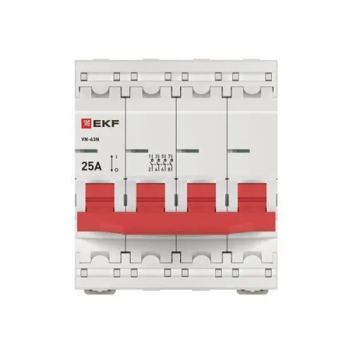 Выключатель нагрузки 4п 25А ВН-63N PROxima EKF S63425 фото 4