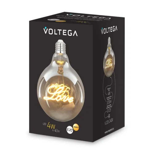 Лампа светодиодная Loft Led G125 4Вт 2500К E27 Voltega 8550 фото 3