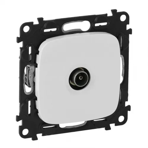 Розетка телевизионная TV 1-м Valena Allure 0-2400МГц с топологией "звезда" с лицев. панелью механизм бел. Leg 753751 фото 5