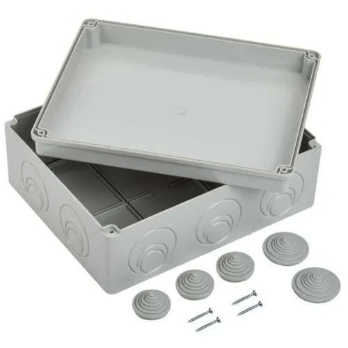 Коробка распаячная ОП 240х195х90 IP44 КМ41271 RAL7035 IEK UKO10-240-195-090-K41-44 фото 2