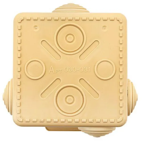 Коробка распаячная КМР-030-031 с крышкой 80х80х50 7 мембранных вводов IP54 свет. дерево PROxima EKF plc-kmr-030-031-s фото 5