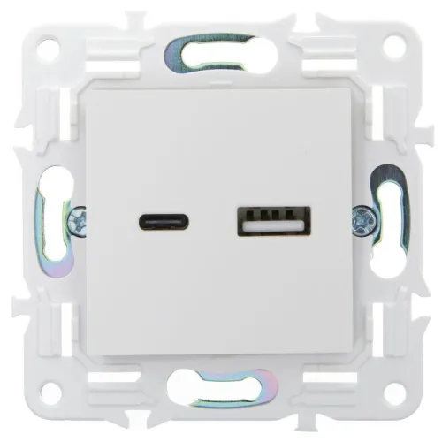 Розетка USB A+C 3.1А SKANDY SK-R14W арктич. бел. IEK SK-U22-D31-K01 фото 2