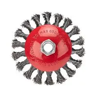 Щетка коническая для УШМ крученая стальная проволока 115мм М14 Kranz KR-91-1202