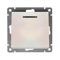 Выключатель 1-кл. СП Афина 10А IP20 с подсветкой механизм жемчуж. Universal A0121-OBr